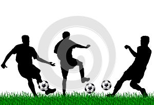 Soccer players illustration