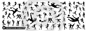 soccer players silhouettes bundle
