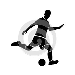 Soccer players silhouettes vector