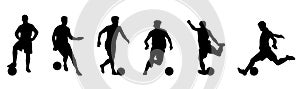 Soccer players sport silhouettes
