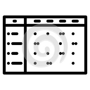 Soccer score table icon. Abstract sign and symbol for template design. Vector