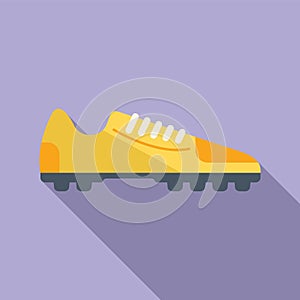 Soccer shoe icon flat vector. Football boot