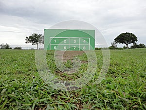 A soccer shooting board