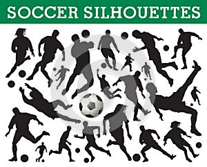 Soccer silhouettes