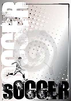 Soccer silver poster background 1