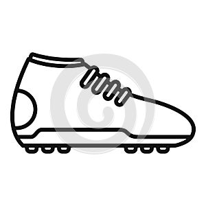 Soccer sneaker icon outline vector. Sport shoe