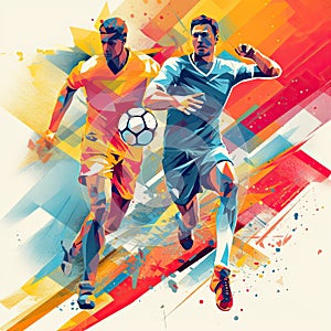 soccer sports illustration - made with Generative AI tools