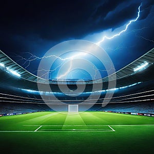 soccer stadion ball cinematic dramatic lightning shadows