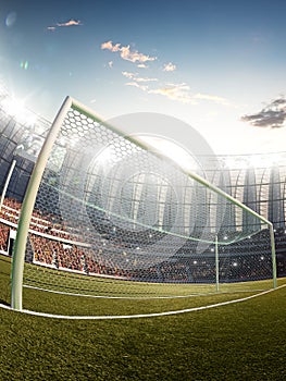 Soccer stadium gate, photorealistic 3d illustration, 3d render