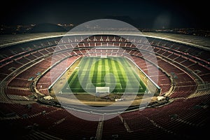 Soccer Stadium The Thrill of the Game on the Field Ai Generated