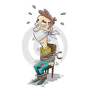 Hostage situation of a kidnaped man