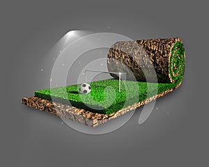 Soccer surreal concept