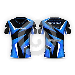 Soccer T-shirt Design Template  E-Sport  Gaming Squad  Bikers Community Jersey