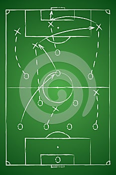 Soccer Tactic Table. Vector Illustration. The Tactical Scheme