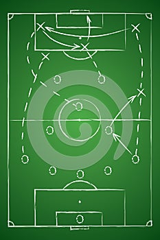 Soccer Tactic Table. Vector Illustration. The Tactical Scheme