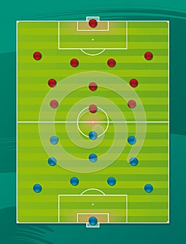 Soccer team tactics field