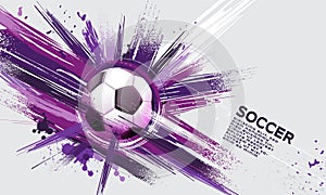 Soccer Template design , Football banner, Sport layout design, Purple Theme, vector ,abstract