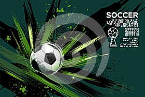 Soccer Template design , Football banner, Sport layout design, Sketch, Drawing, vector , abstract background
