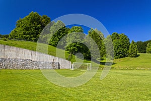 Soccer terrain in nature