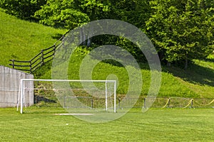 Soccer terrain in nature