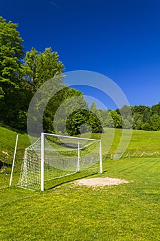 Soccer terrain in nature