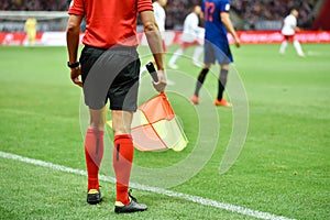 Soccer touchline referee