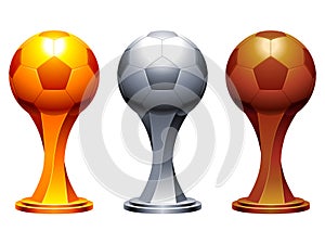 Soccer trophy cups.