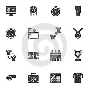 Soccer vector icons set