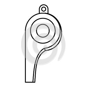 Soccer whistle icon, outline style