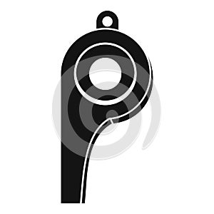 Soccer whistle icon, simple style