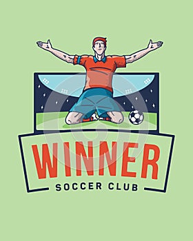 The soccer winner photo