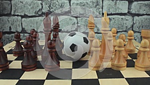 Soccerball among chess
