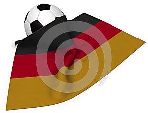 Soccerball and flag of germany