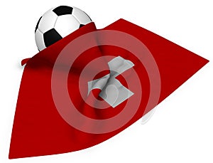 Soccerball and flag of switzerland