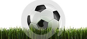 Soccerball in grass photo