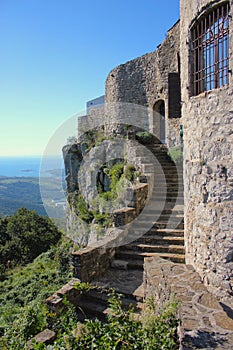 Socerb castle entrance staircase, Slovenia