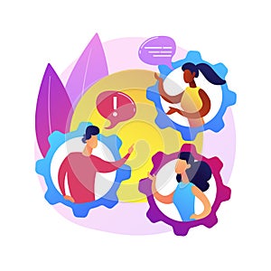 Social behaviour abstract concept vector illustration.