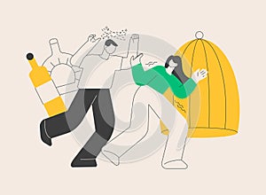 Social behaviour abstract concept vector illustration.