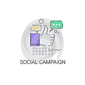 Social Campaign Business Strategy Icon
