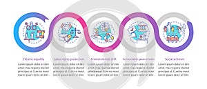 Social change values vector infographic template