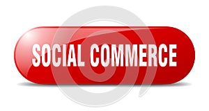 social commerce button. social commerce sign. key. push button.