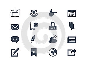 Social and communication icons