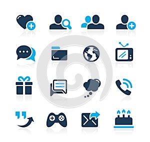 Social Communications Icons // Azure Series