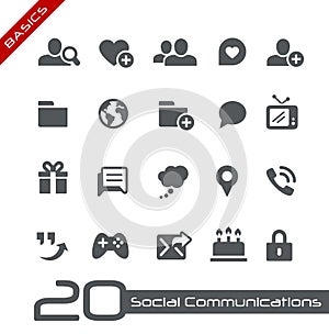Social Communications Icons // Basics