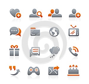 Social Communications Icons -- Graphite Series