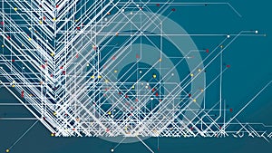 Social connections, relationships between people, movement of data on the net