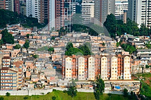 Shanty town in Sao Paulo city photo