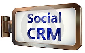 Social CRM on billboard background