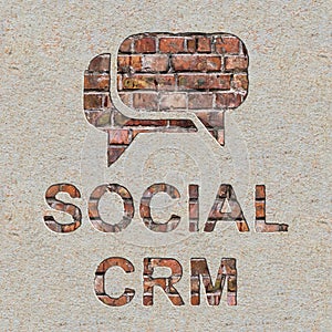 Social CRM Concept on the Wall.