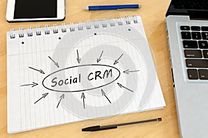 Social CRM text concept